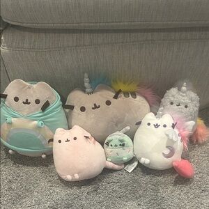 Pusheen Stuffed Animals Set - Gray, Pink, Cream, and Multicolor